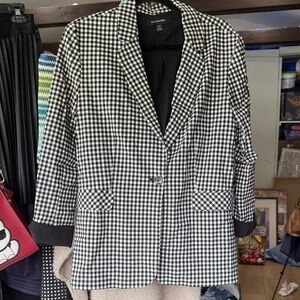 Zac & Rachel Black and White Checkered Blazer